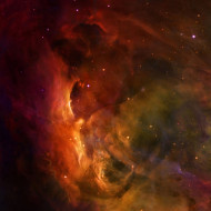 Spielmatte: Red Nebula, 122x122cm
